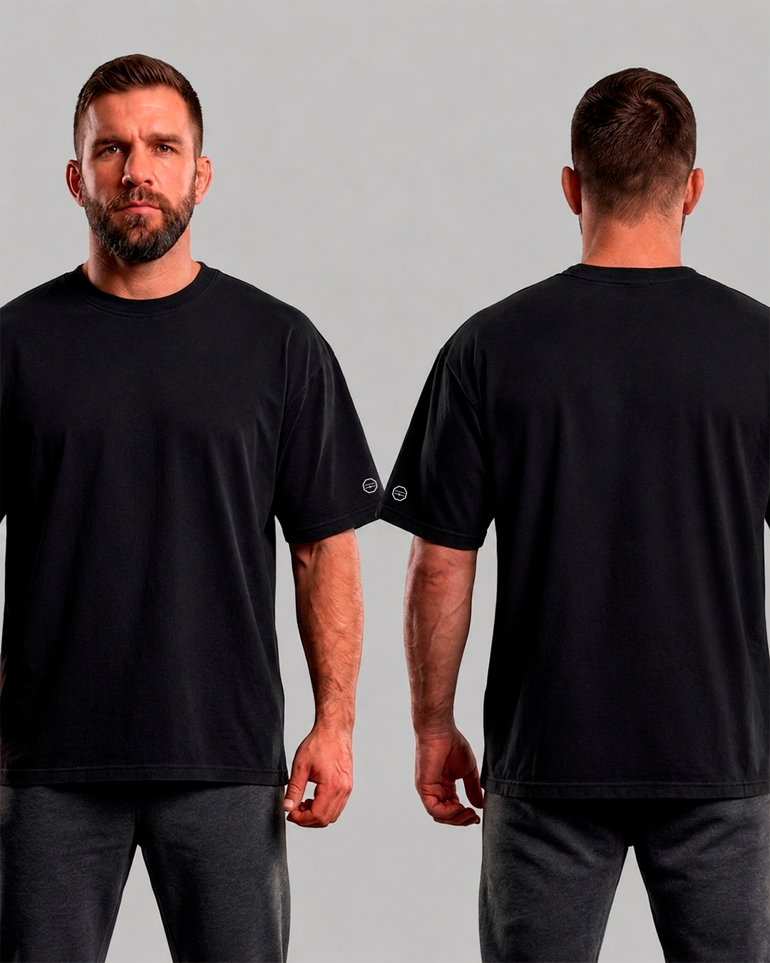 Camiseta Oversized Octógono Minimalista – Suedine Premium