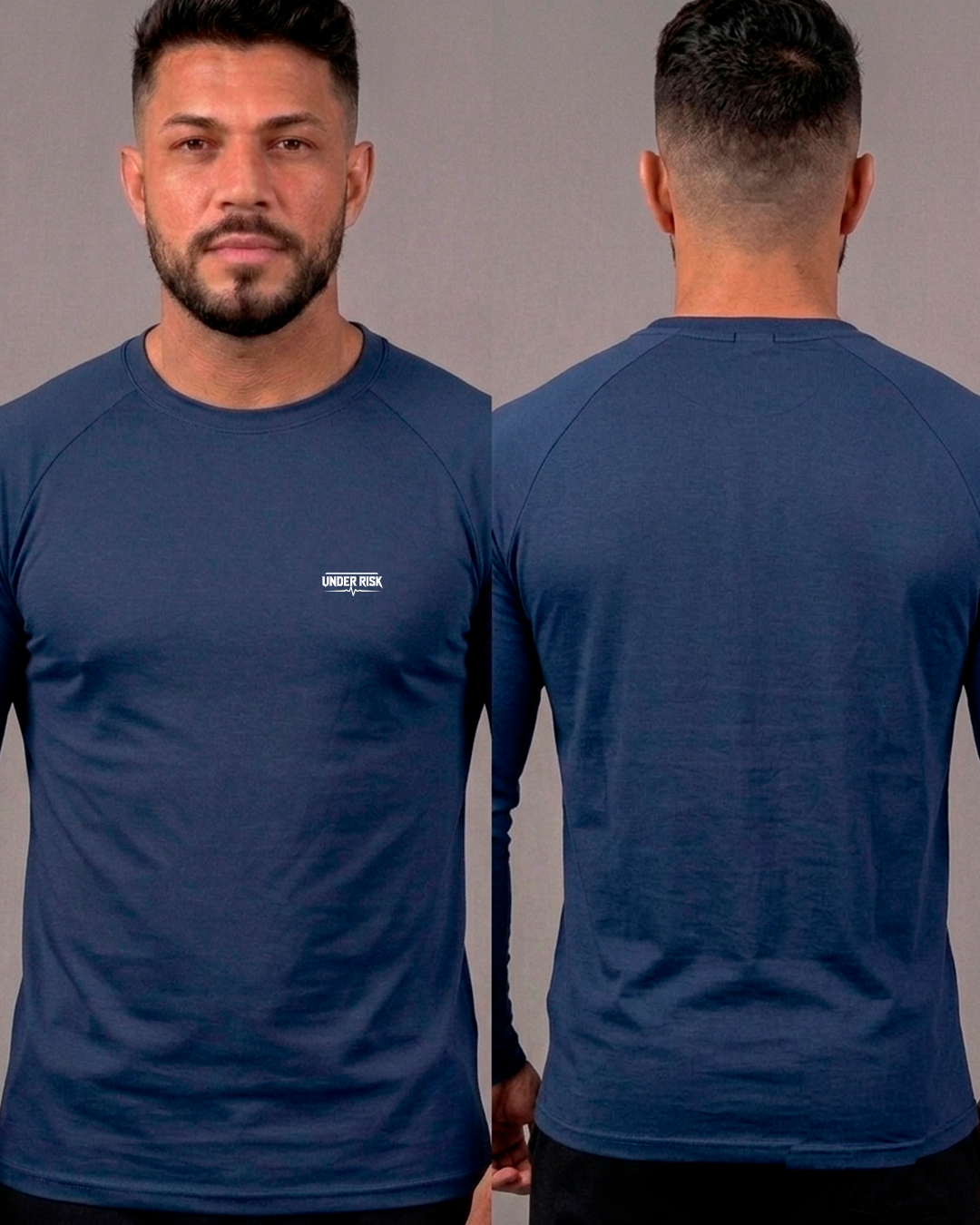 Camiseta Under Risk Performance UV50+ Manga Longa – Poliamida Premium