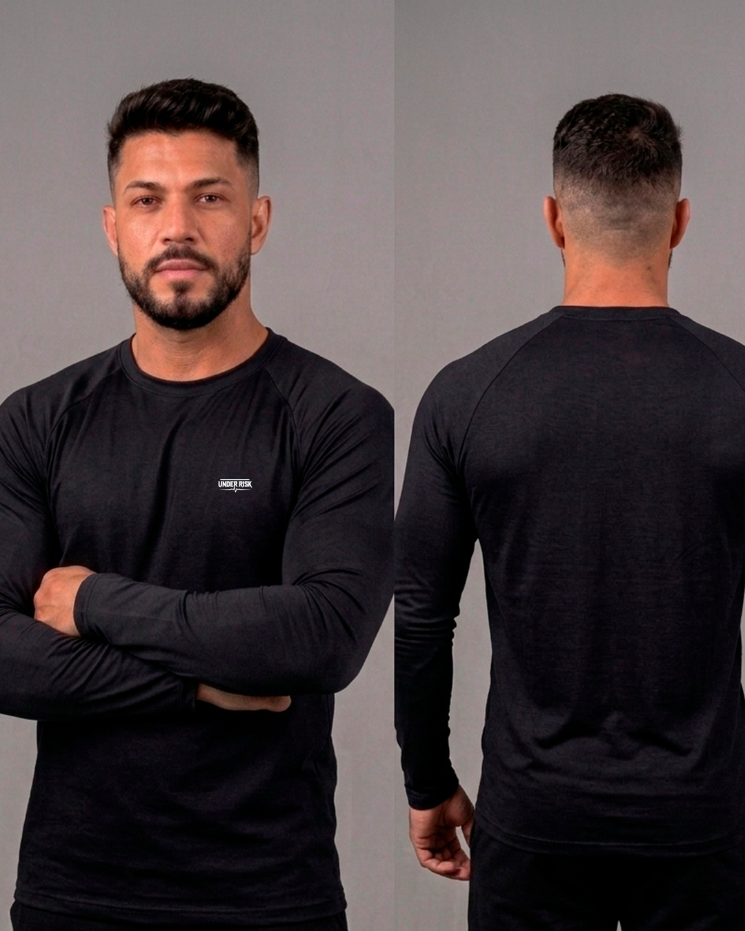 Camiseta Under Risk Performance UV50+ Manga Longa – Poliamida Premium