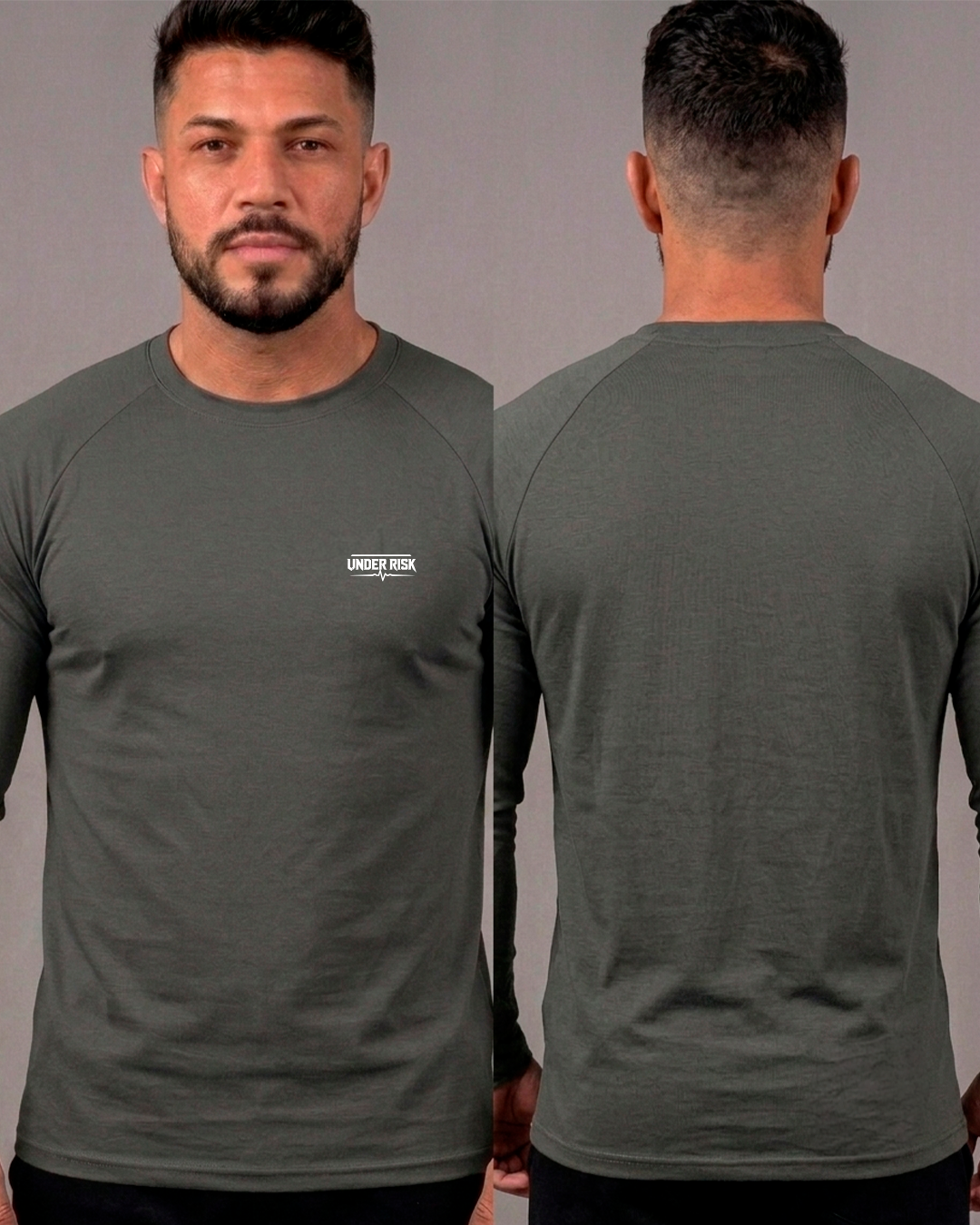 Camiseta Under Risk Performance UV50+ Manga Longa – Poliamida Premium